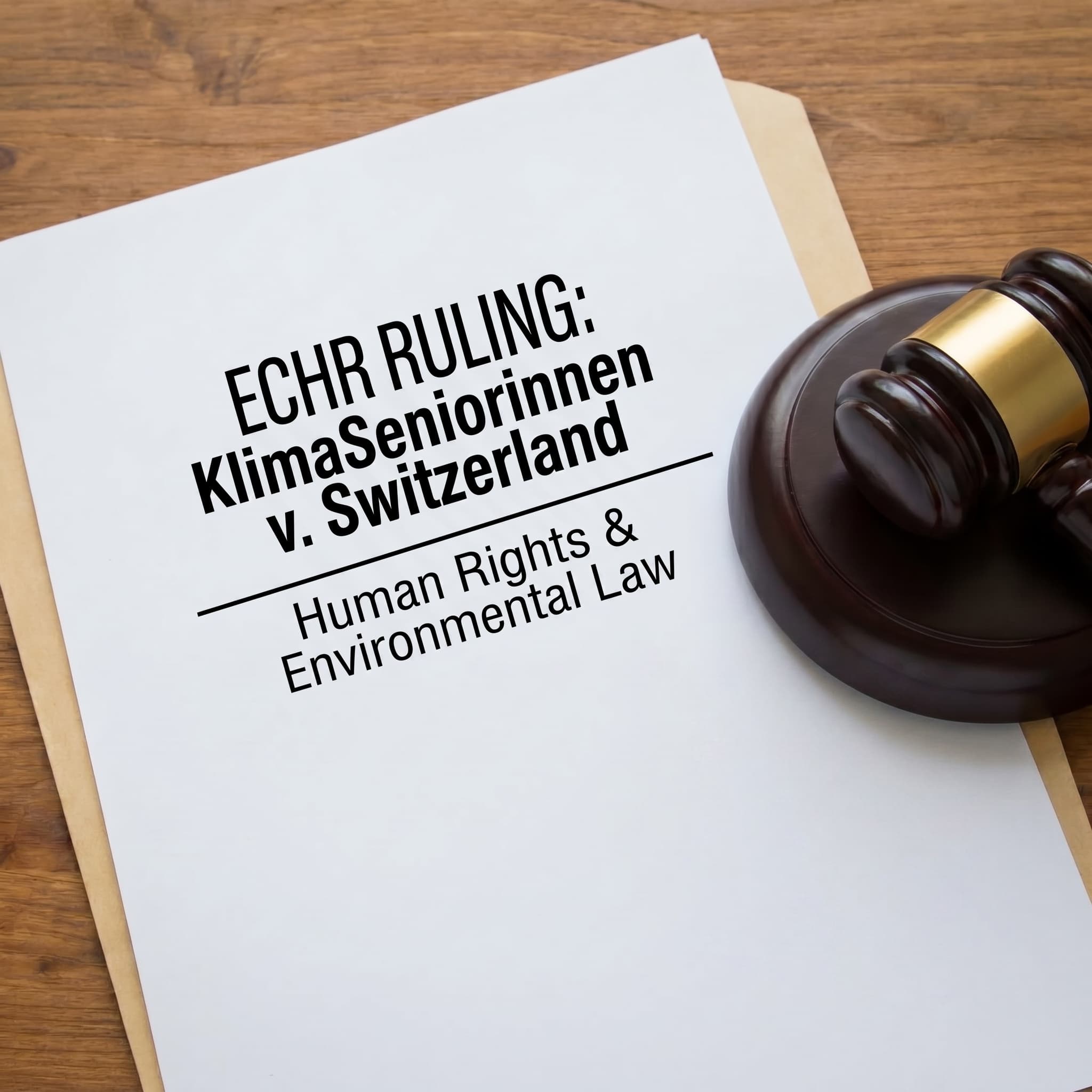 Human Rights & Environmental Law: KlimaSeniorinnen v. Switzerland